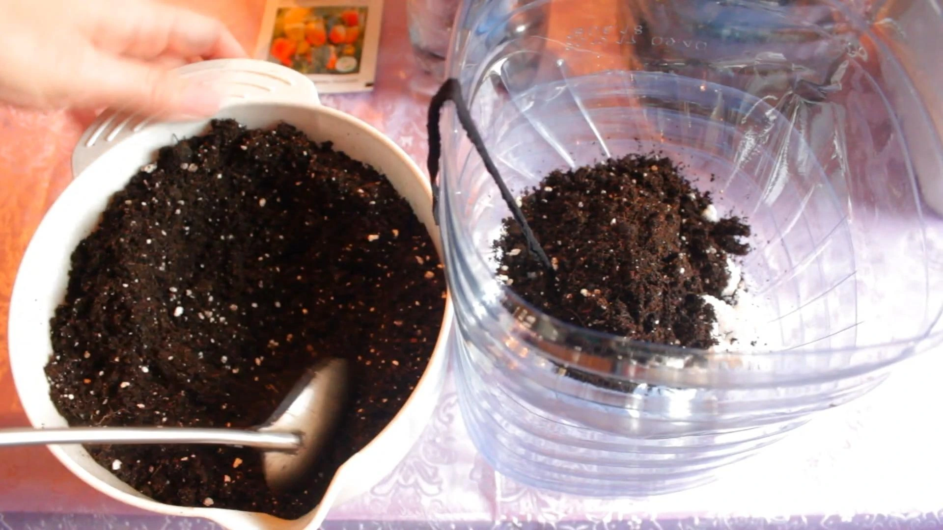 грунт на фитильном поливе